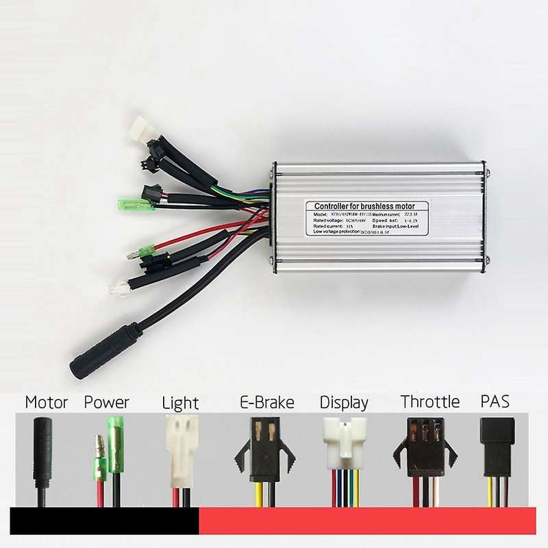 Electric Bicycle KT-22A Controller 36V/48V 9 Tube Squarewave Waterproof Connector Controller with Do