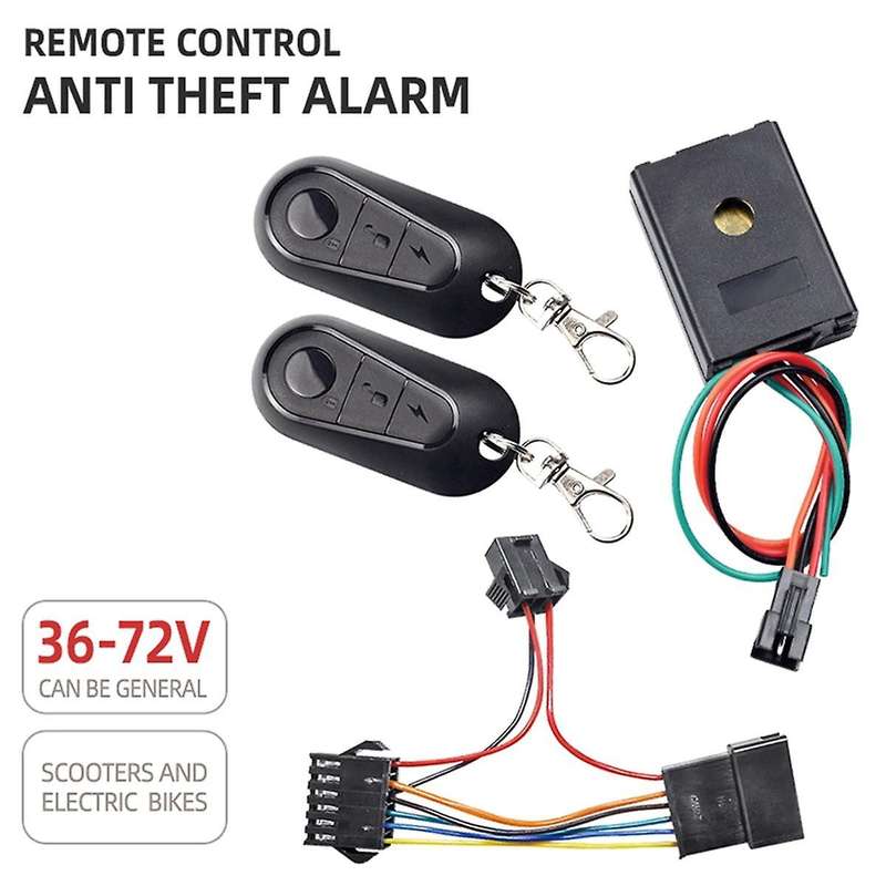Electric Bicycle Alarm, Touch Start Electric Bike Alarm 3672V Anti Theft Security System for Elect