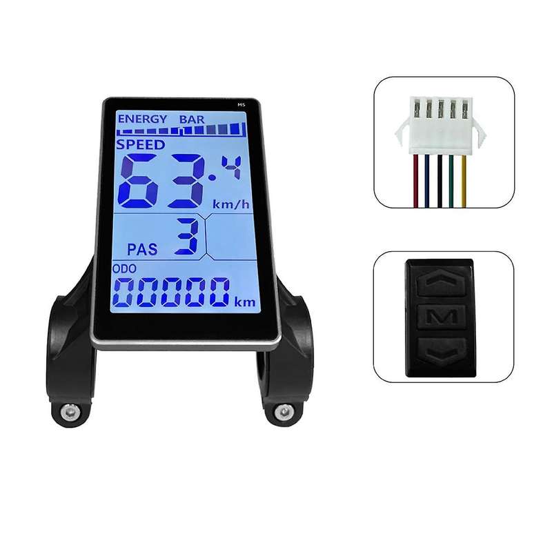 Electric Bike Lcd Meter 5 Pin 24v 36v 48v 60v Universal Electric Scooter M5 Lcd Panel Screen Sm Conn