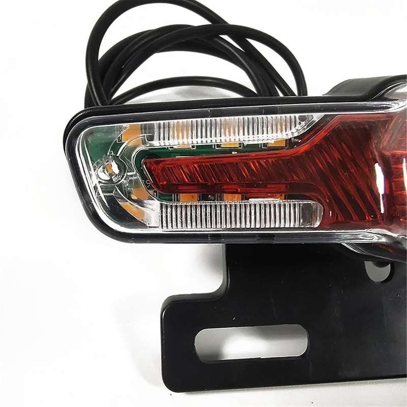 Electric Bicycle Tail Light with Turn Signal and Brake Light Compatible with 12-80v Brake Light for