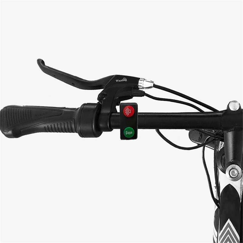 Electric Bicycle Switch Handlebar Headlight Horn Switch Throttle on OFF Button 12V for Scooters Ebik