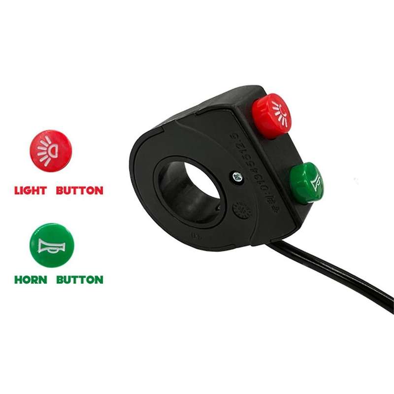 Electric Bicycle Switch Handlebar Headlight Horn Switch Throttle on OFF Button 12V for Scooters Ebik