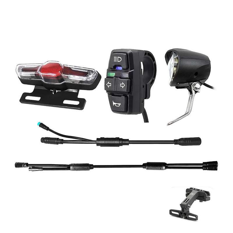 Electric Bike Headlight and Rear Light Set Waterproof Dk336 Turn Horn Switch for 8pin 9pin Controlle