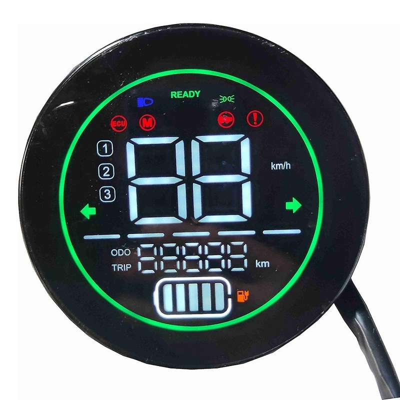 Electric Bike Speedometer Scooter Dashboard Indicator 48V 60V 72V Lead-Acid Battery LED Instrument