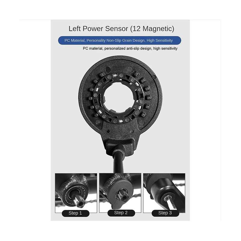Electric Bike Magnetic Power Sensor Pas Pedal Assist Sensor F-12l 12 Magnets Dual Hall Sensors Conn