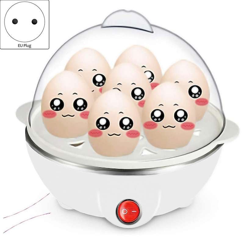 Electric Boiled Egg Cooker Boiler Maker Rapid Heating,White EU Plug