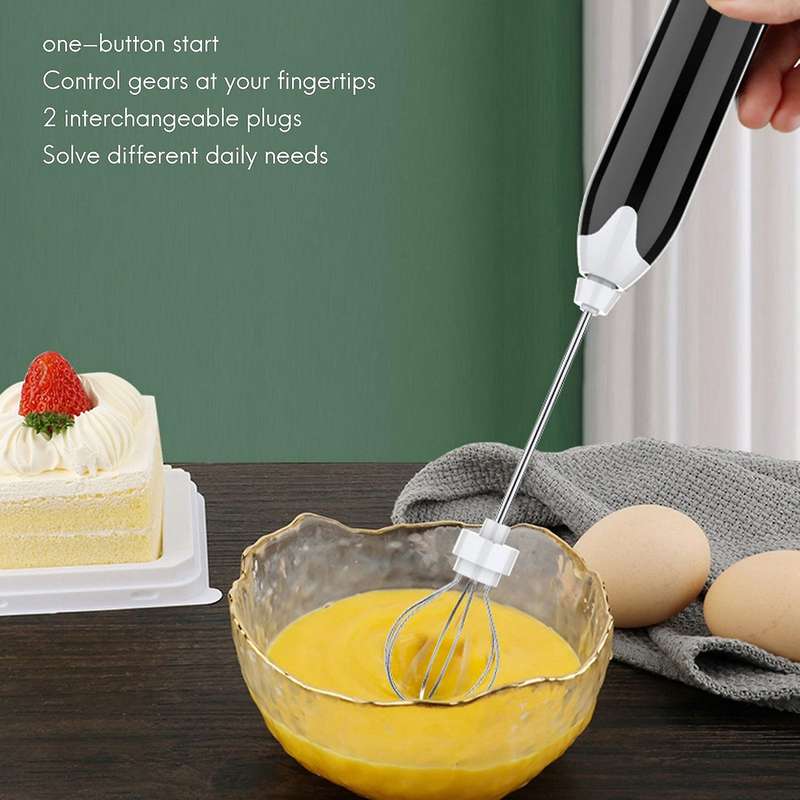 Electric Blender Mixer Egg Beater Coffee Milk Drink Food Whisk Stirrer Usb Rechargeable Hand Blende