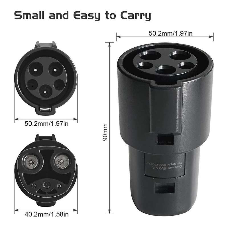 Electric Car Charging Connector Sae J1772 Type 1 to Evse Ev Charger Adapter for Model /3/s