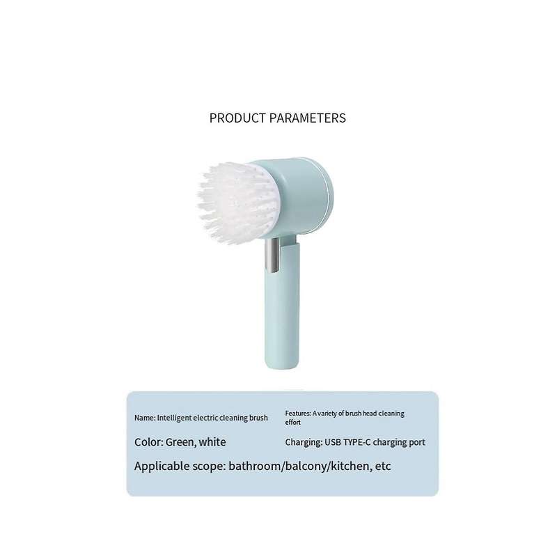 Electric Cleaning Brush Wireless with 3 Brush Heads Hand Use Cleaning Brush Car Cleaning Window Clea