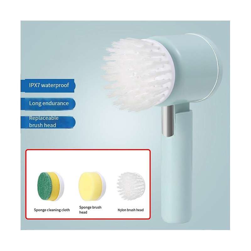 Electric Cleaning Brush Wireless with 3 Brush Heads Hand Use Cleaning Brush Car Cleaning Window Clea