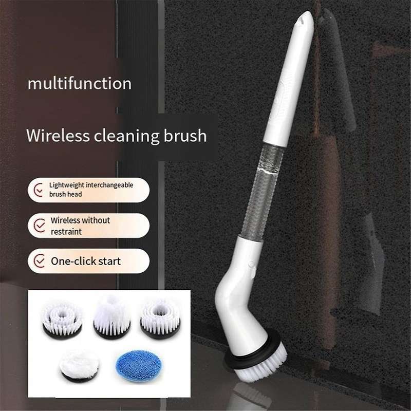 Electric Cleaning Brush, Replaceable Brush Electric Scrubber, Multifunctional Smart Electric Scrubbe