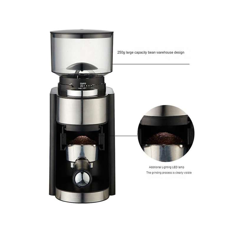 Electric Coffee Grinder 18 Level Adjustable Burr Mill Coffee Bean Grinder High Speed Espresso Grind