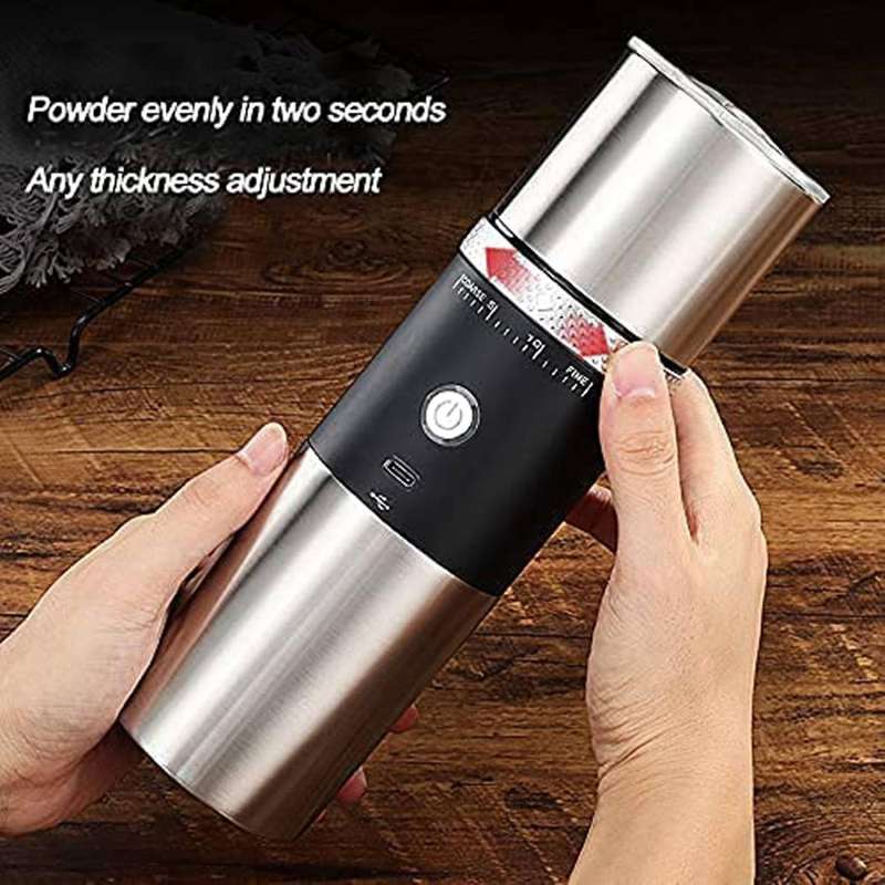 Electric Coffee Grinders Portable Small Personal Coffee Maker with Grinder Mini Travel Rechargeable