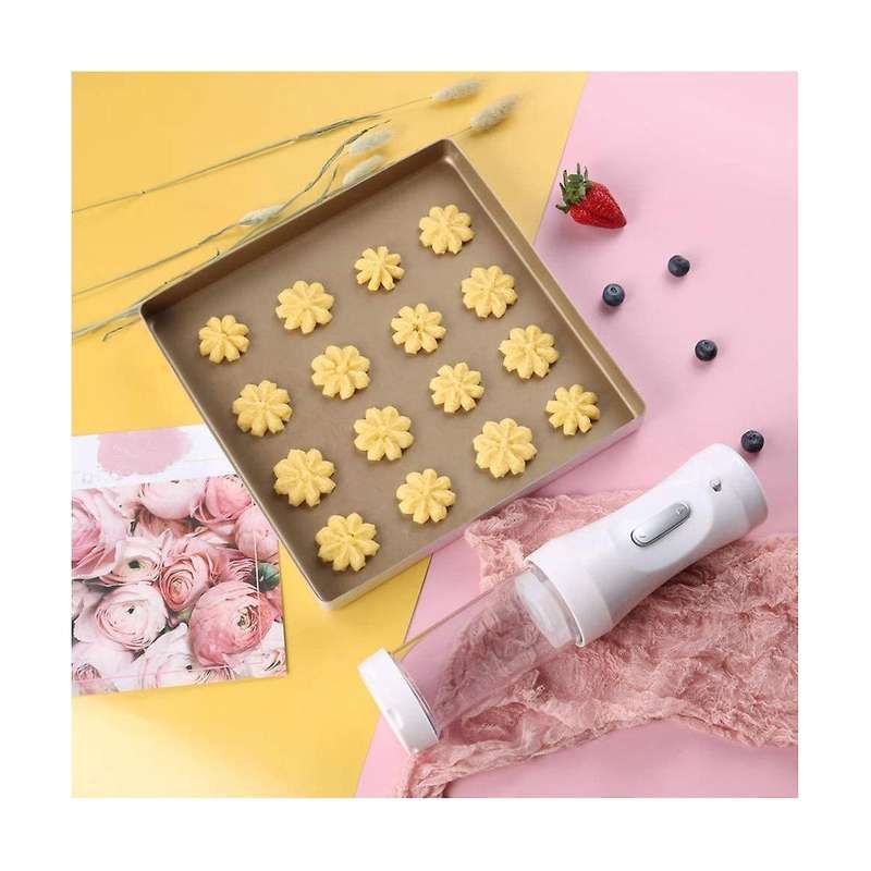 Electric Cookie Press Churros Maker with 12 Discs and 4 Icing Tips for Cake Diy Tools Baking Access