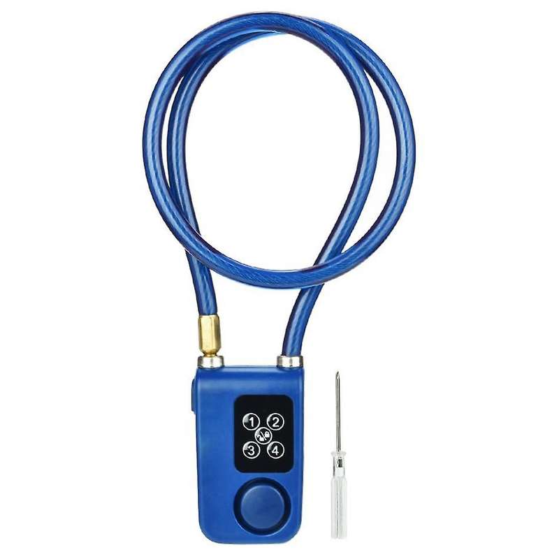 Electric Digital Door Lock with Wire Rope Waterproof Home Anti Theft Lock with 110Db Alarm for Door