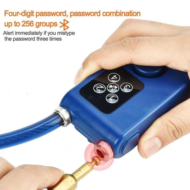Electric Digital Door Lock with Wire Rope Waterproof Home Anti Theft Lock with 110Db Alarm for Door