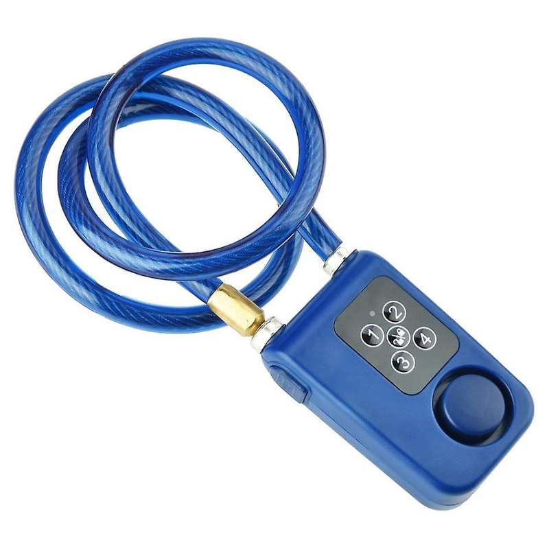 Electric Digital Door Lock with Wire Rope Waterproof Home Anti Theft Lock with 110Db Alarm for Door