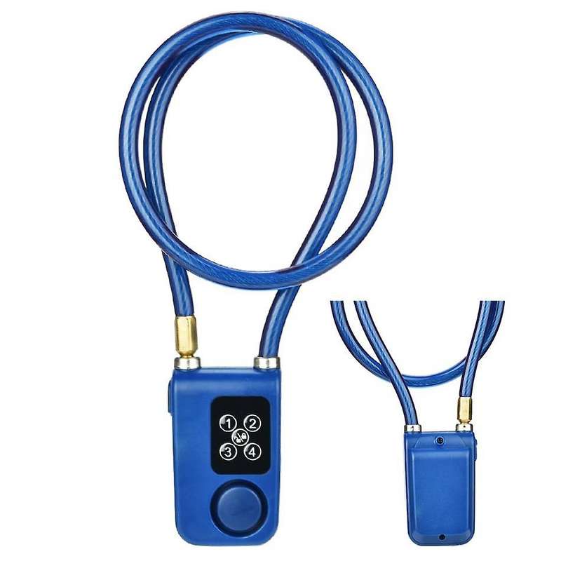 Electric Digital Door Lock with Wire Rope Waterproof Home Anti Theft Lock with 110Db Alarm for Door
