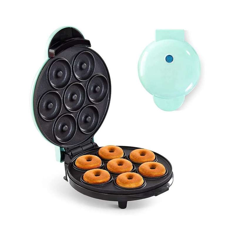 Electric Donut Maker Automatic Heating Egg Cake Bread Baking Machine 760w Kitchen Breakfast Makes 7