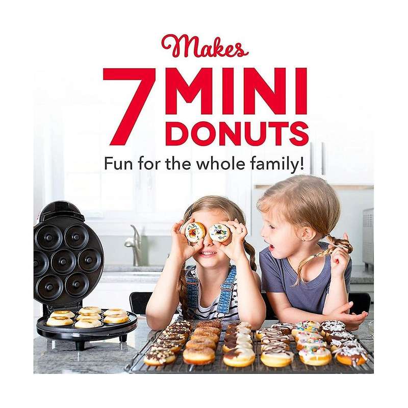 Electric Donut Maker Automatic Heating Egg Cake Bread Baking Machine 760w Kitchen Breakfast Makes 7
