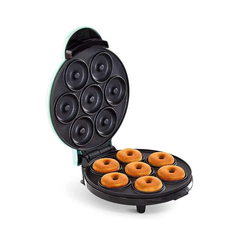 Electric Donut Maker Automatic Heating Egg Cake Bread Baking Machine 760w Kitchen Breakfast Makes 7