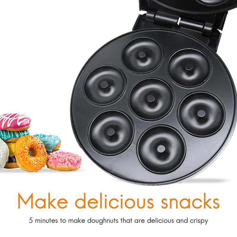 Electric Donut Maker Cooking Kitchen Appliances Bubble Egg Cake Oven Breakfast Machine Waffles Pot I