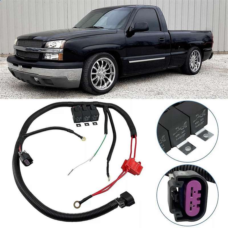 Electric Ecu Control Dual Fan Upgrade Wiring Connector Harness for 7l5533a226t