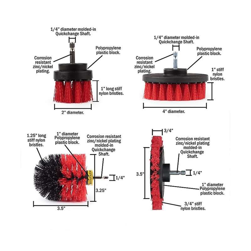 Electric Drill Accessories Scouring Pad Set Electric Cleaning Brush Wall Floor Cleaning Window Gap