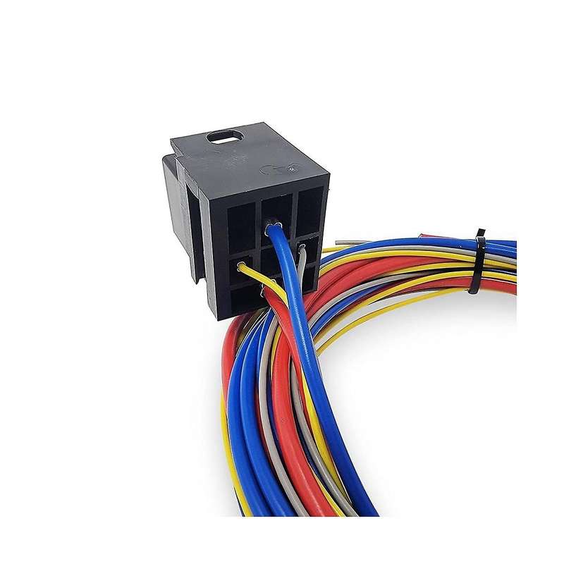 Electric Fan Fuel Pump Harness and Relay Kit 30a Relay Circuit Breaker and Crimp Terminals & Hardwa