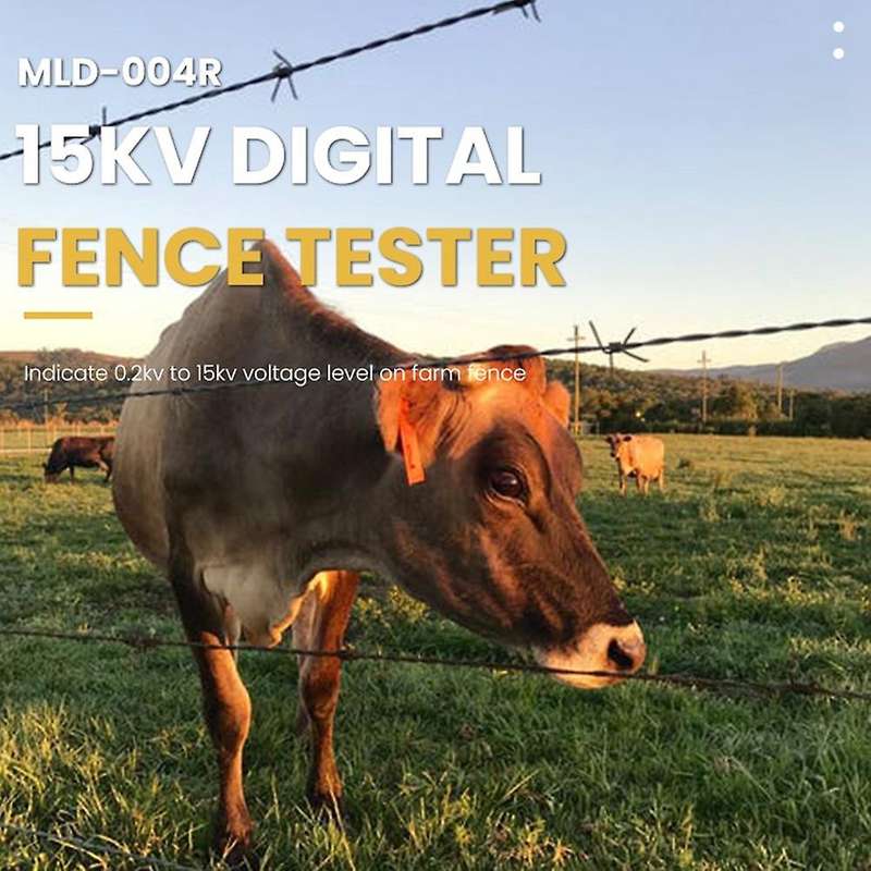 Electric Fence Digital Voltage Tester with LCD Display,Useful Voltage Testing Tool 15KV,Ranch Fence