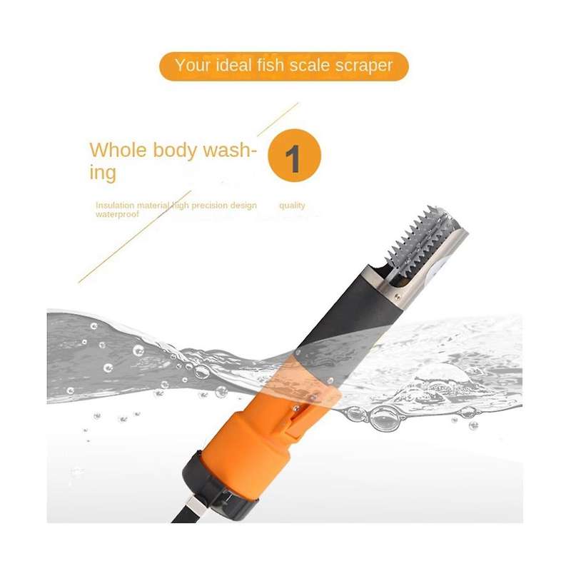Electric Fish Scaler 6800forward and Reverse Fish Scale Remover Seafood Tool Cleaner Waterproof Port
