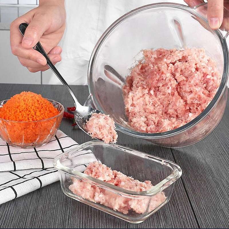 Electric Food Processor Chopper Two Speeds 1.8L Glass Bowl Blender Meat Grinder for Babyfood Onion G