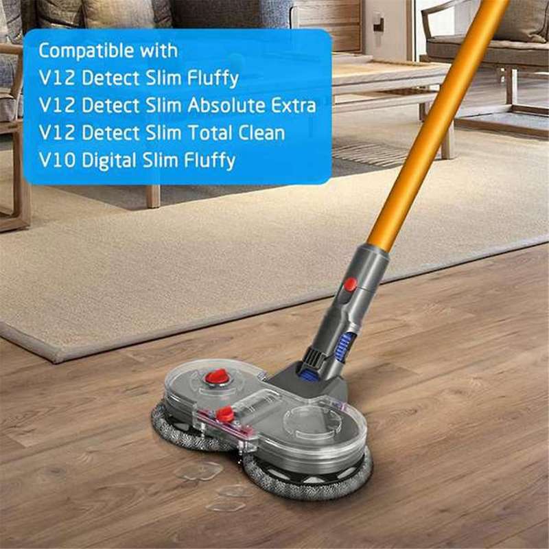 Electric for V10 V12 Slim Vacuum Cleaner, with Removable Water Tank and 12 Washable Mop