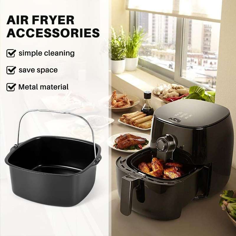 Electric Fryer Accessory Non-stick Baking Dish Roasting Tin Tray for Hd9232 Hd9233 Hd9220 Hd9627 H