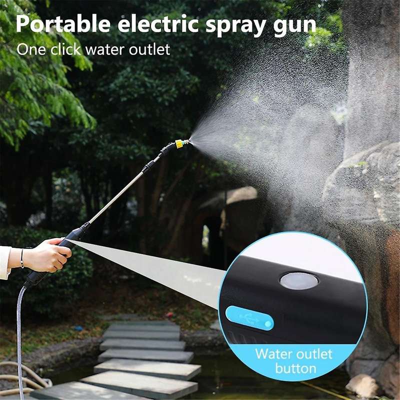 Electric Garden Watering with 2 Meters Hose USB Adjustable Lawn Sprayer Nozzle Sprinkler Weeds Plan