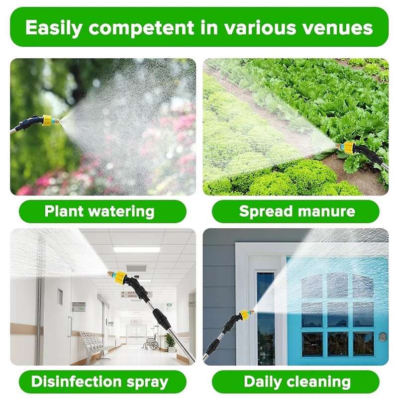 Electric Garden Watering with 2 Meters Hose USB Adjustable Lawn Sprayer Nozzle Sprinkler Weeds Plan