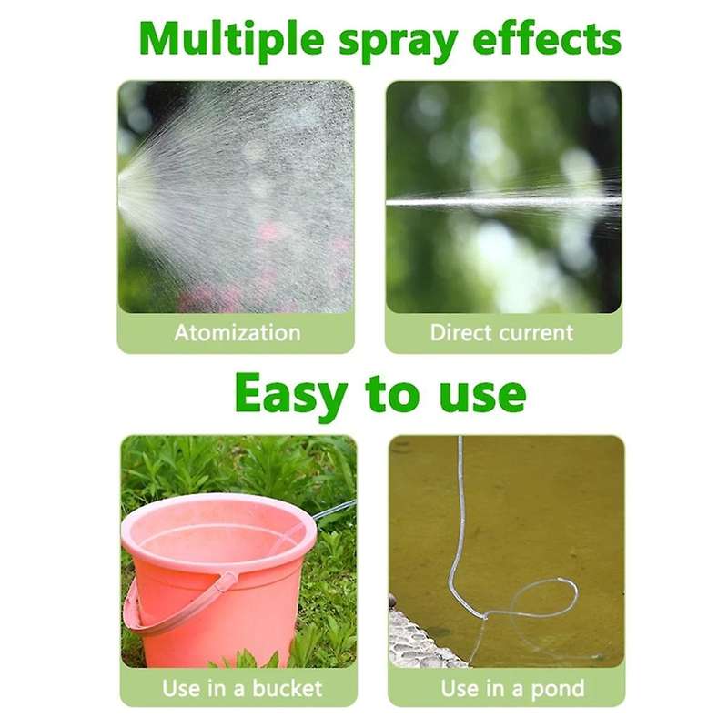 Electric Garden Watering with 2 Meters Hose USB Adjustable Lawn Sprayer Nozzle Sprinkler Weeds Plan