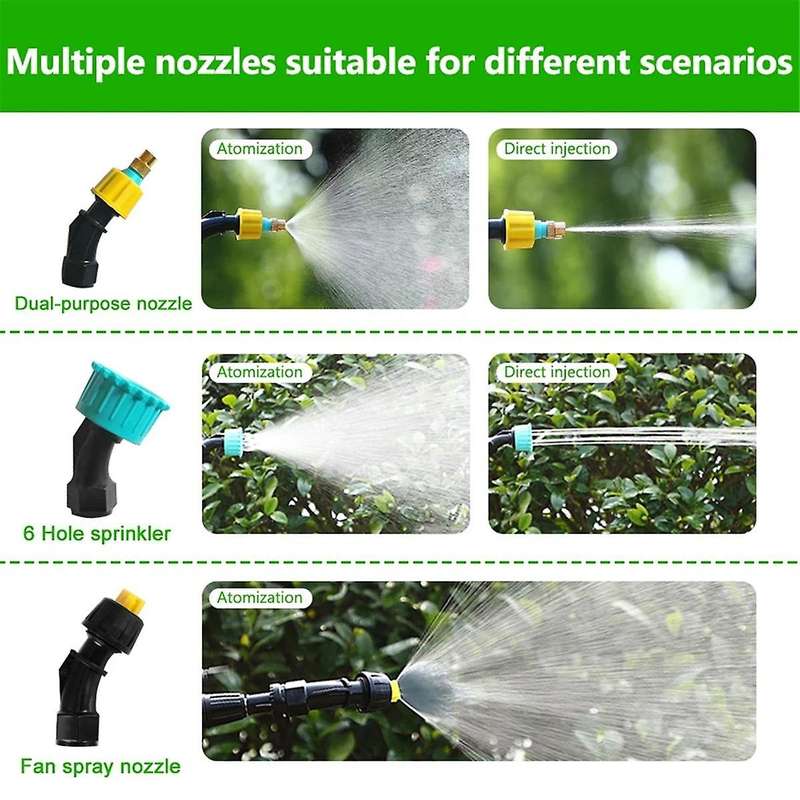 Electric Garden Watering with 2 Meters Hose USB Adjustable Lawn Sprayer Nozzle Sprinkler Weeds Plan