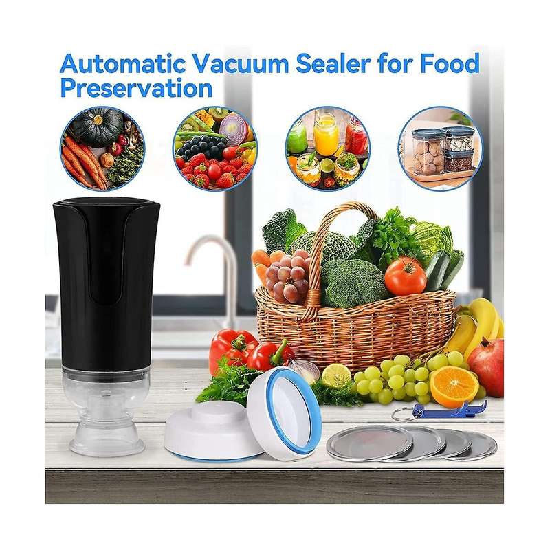 Electric Jar Vacuum Sealer for Food Vacuum Sealer Canning Jars Seal Pump Kit for Jar Wide Regular M