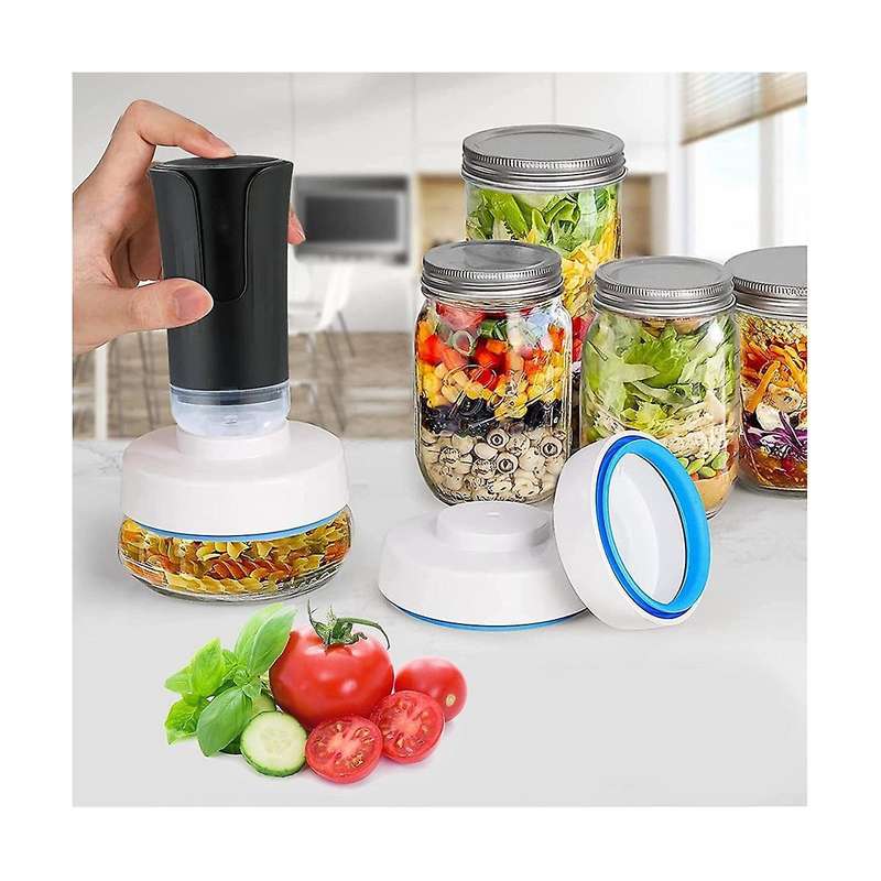 Electric Jar Vacuum Sealer for Food Vacuum Sealer Canning Jars Seal Pump Kit for Jar Wide Regular M