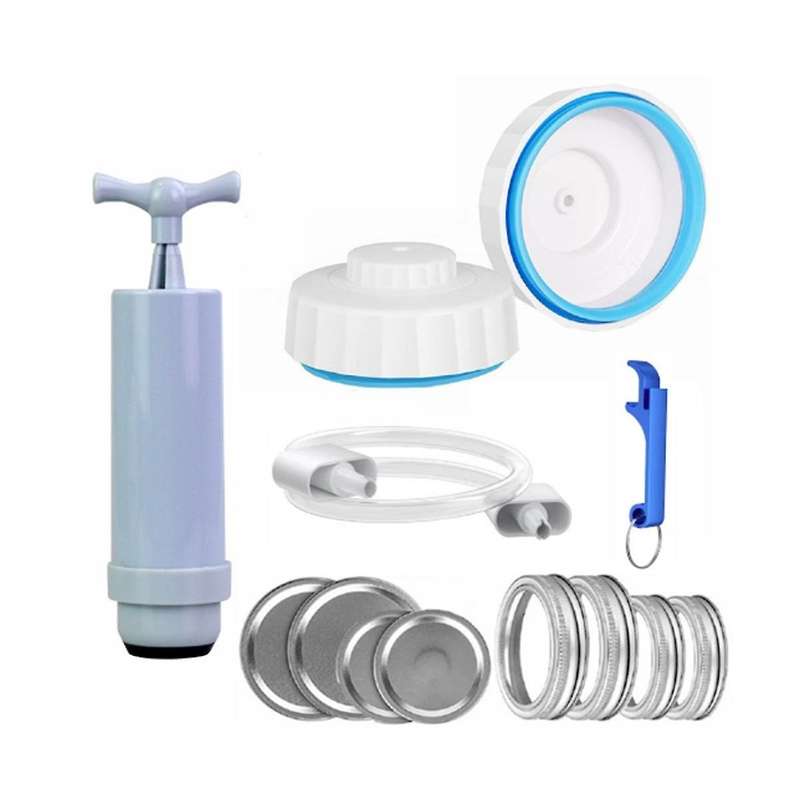 Electric Jar Vacuum Sealer Kit - Easy to Use - Fits Wide & Regular Mouth Jars