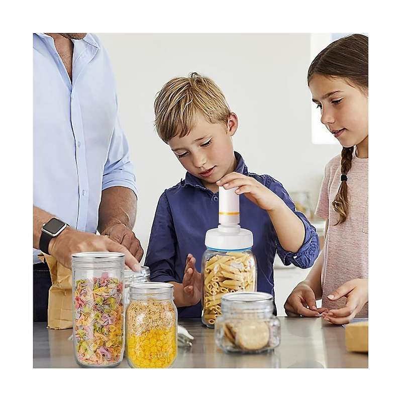 Electric Jar Vacuum - Food Vacuum Saver Can Jar Seal Pump for Jars Wide and Regular Mouth Jars