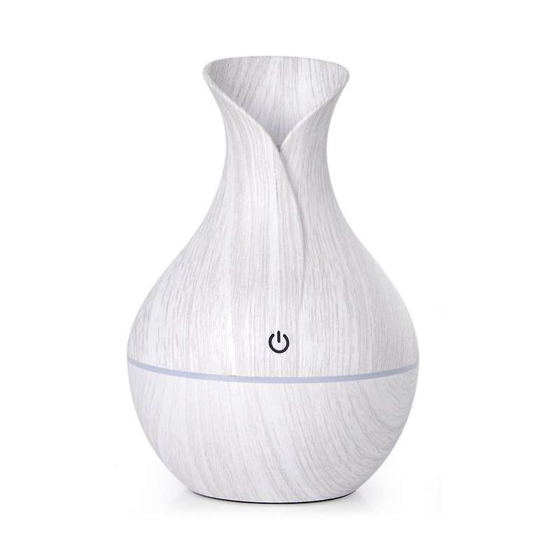 Electric Humidifier Essential Oil Diffuser Ultrasonic 130Ml Wood Grain Humidifier USB Mist Maker LED