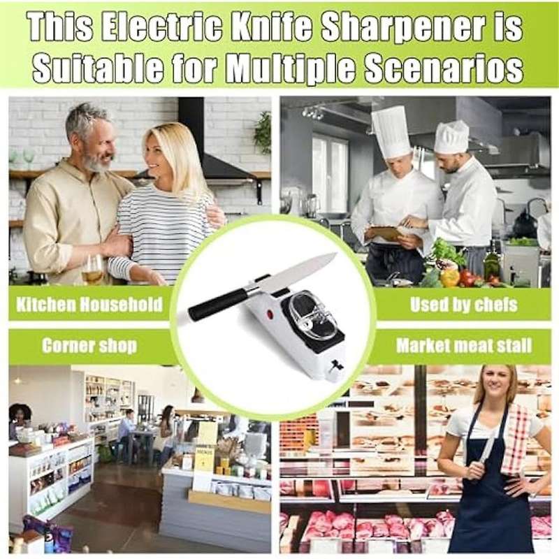 Electric Knife Sharpener,knife Sharpener Tool,usb Sided Knife Sharpener for Quick Sharpening&polishi
