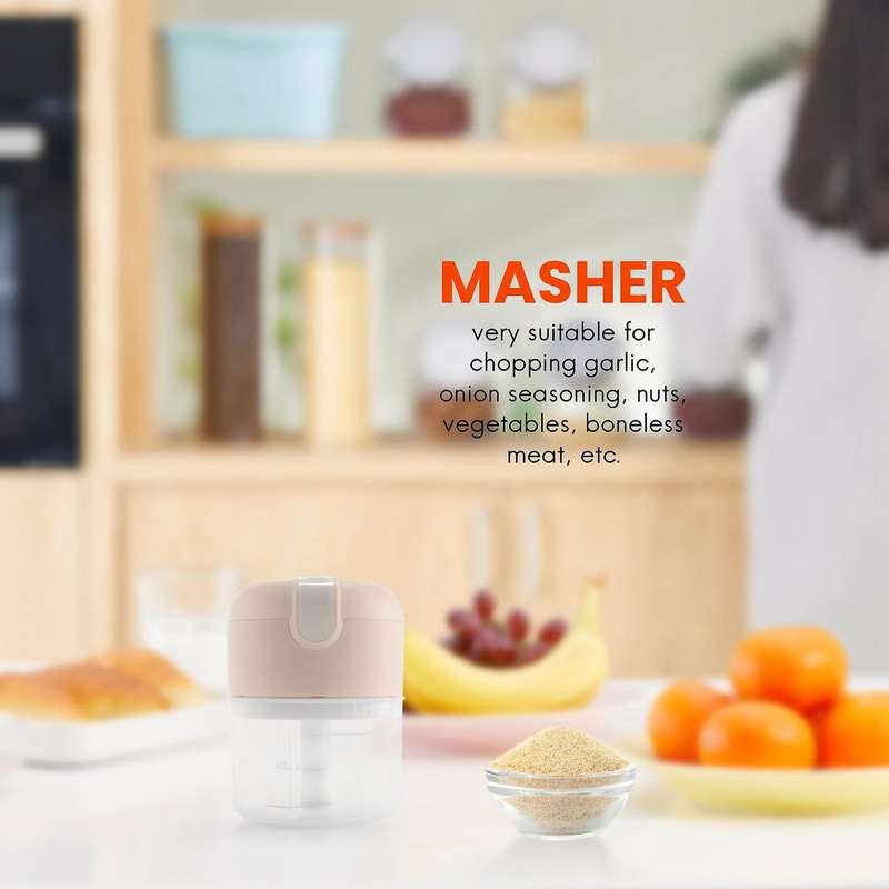 Electric Mini Wireless Garlic Machine Chopper Masher,Food Meat Processor Blender Grinder for Onion,
