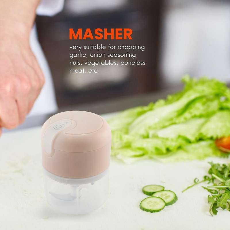 Electric Mini Wireless Garlic Machine Chopper Masher,Food Meat Processor Blender Grinder for Onion,