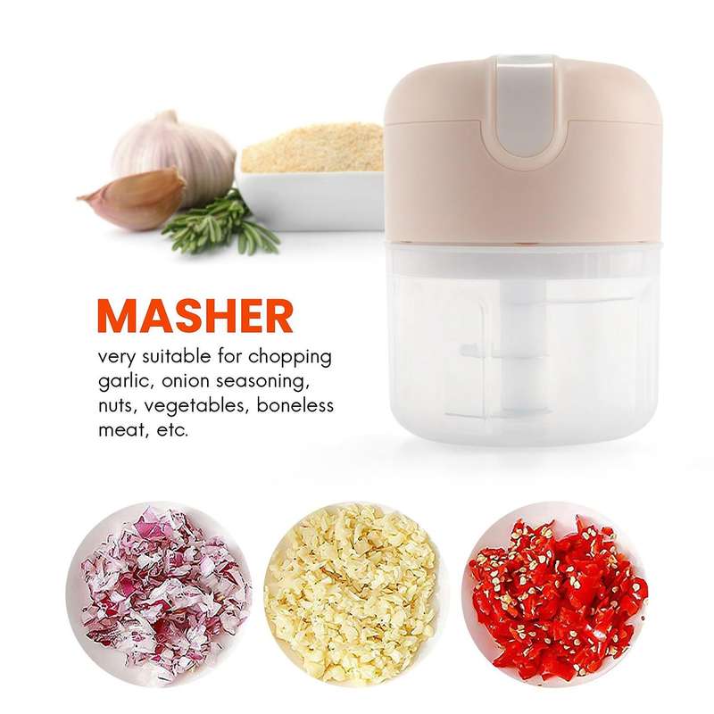 Electric Mini Wireless Garlic Machine Chopper Masher,Food Meat Processor Blender Grinder for Onion,