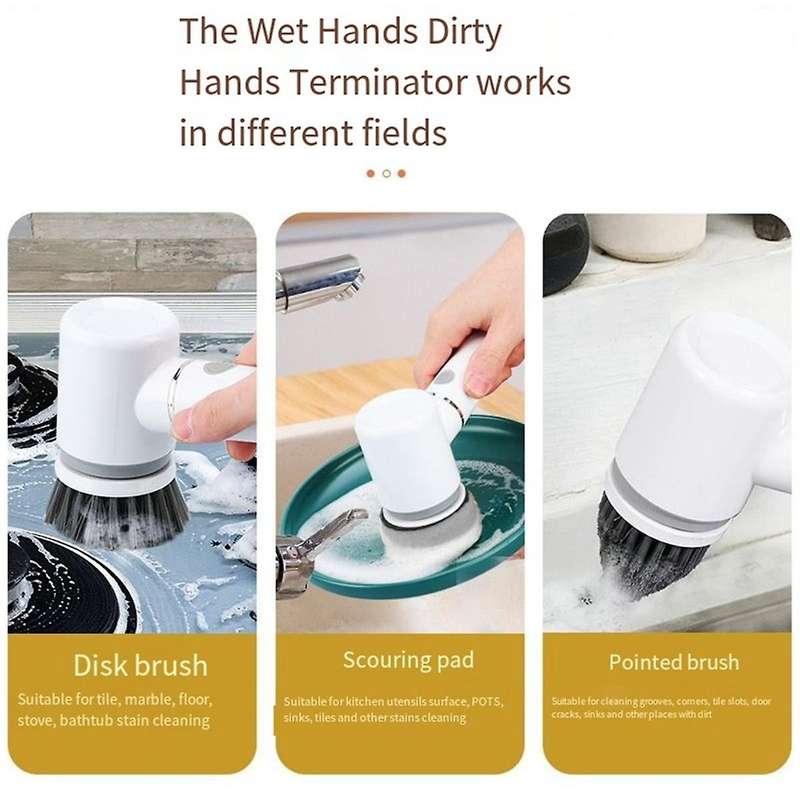 Electric Mini Cleaning Brush, Battery Tool Brush, Wall Tile Floor Kitchen Multi-Functional Cleaning
