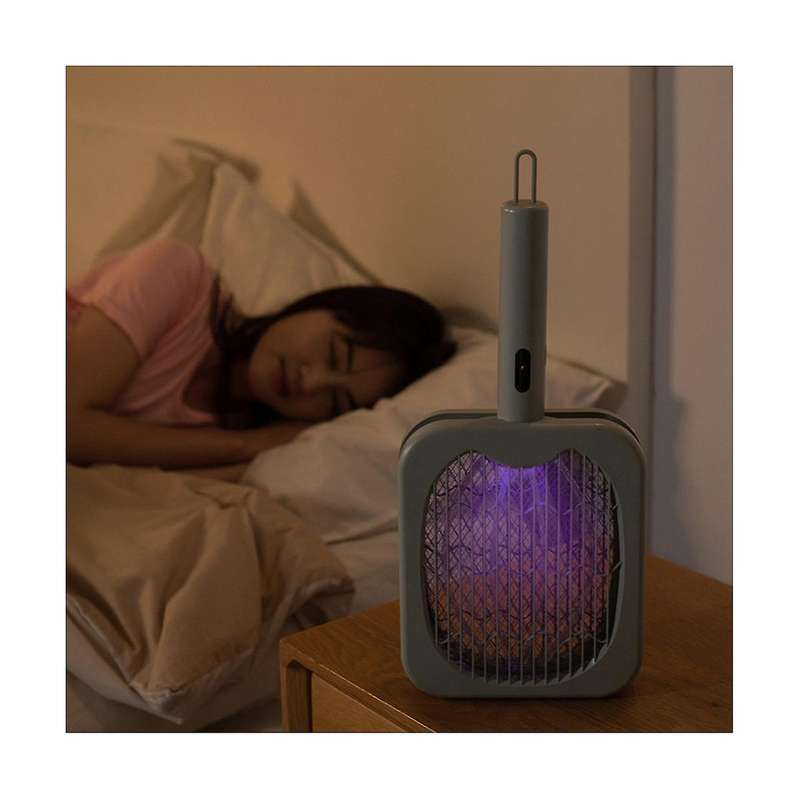 Electric Mosquito Swatter 2-in-1 Electric Zapper Racket High Voltage Handheld Mosquito Swatter Porta