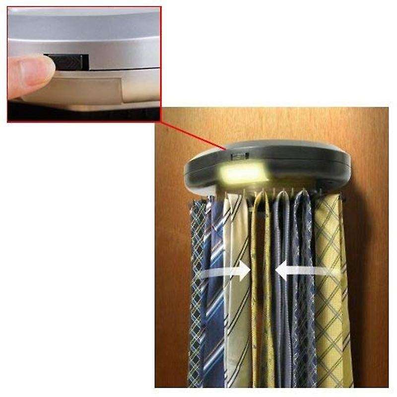 Electric Motorised Tie Rack Automatic Revolving Tie Rack and Belt Rack Holds Up to 30 Ties, Revolvin